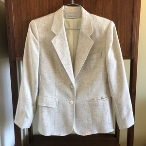 vintage • linen minimal summer blazer
